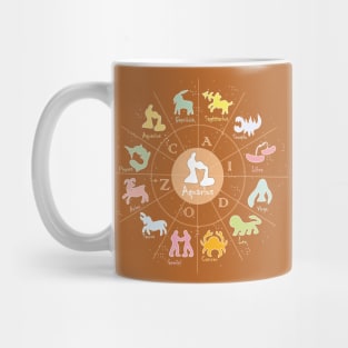 Aquarius, 2, Zodiac, Astrology, Horoscope, Stars, Sun-and-moon. Birthday, Valentines-day, Holidays, Mug